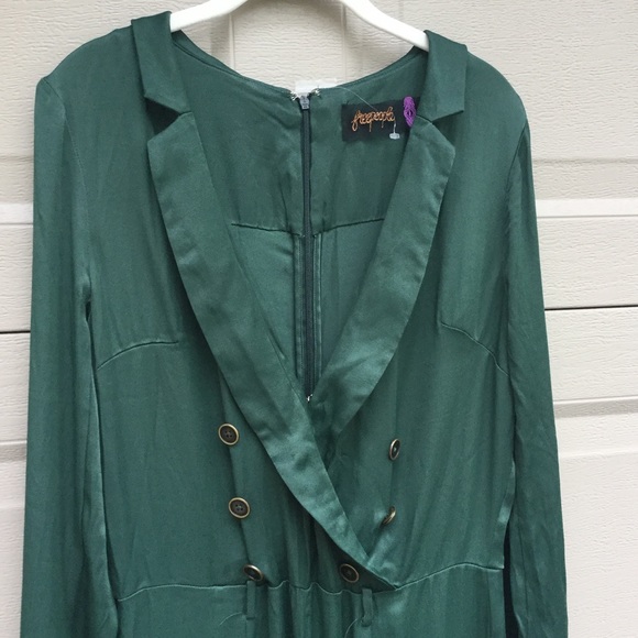 New Free People I Am Woman Green Jumpsuit - Picture 5 of 6